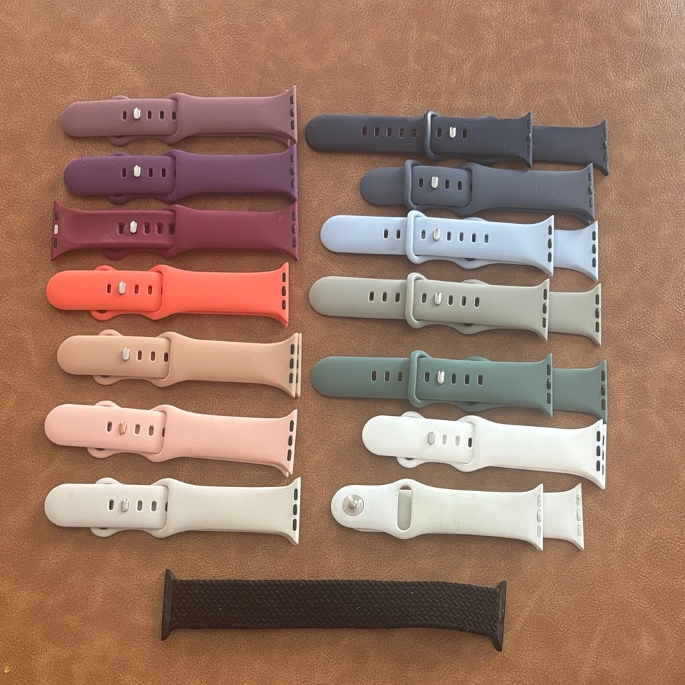 Silicone 38mm Apple Watch strap lot - not Apple brand